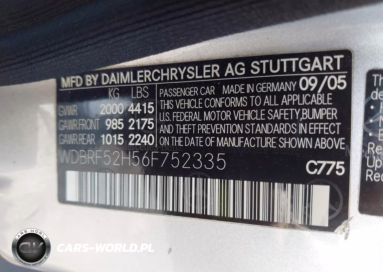 2006 Mercedes-Benz C 230 Sport VIN:WDBRF52H56F752335 - 9