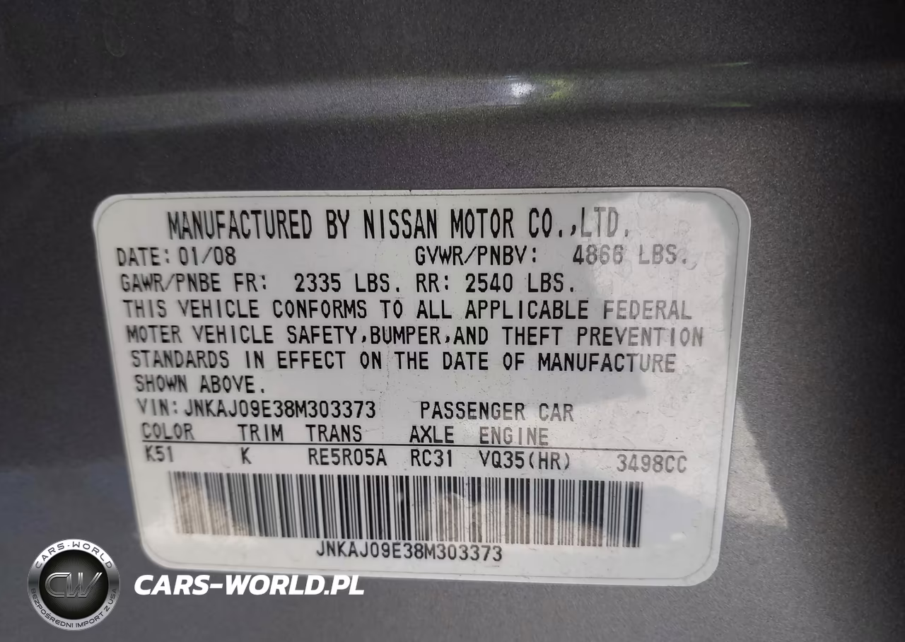 2008 Infiniti Ex35 Journey VIN:JNKAJ09E38M303373 - 9