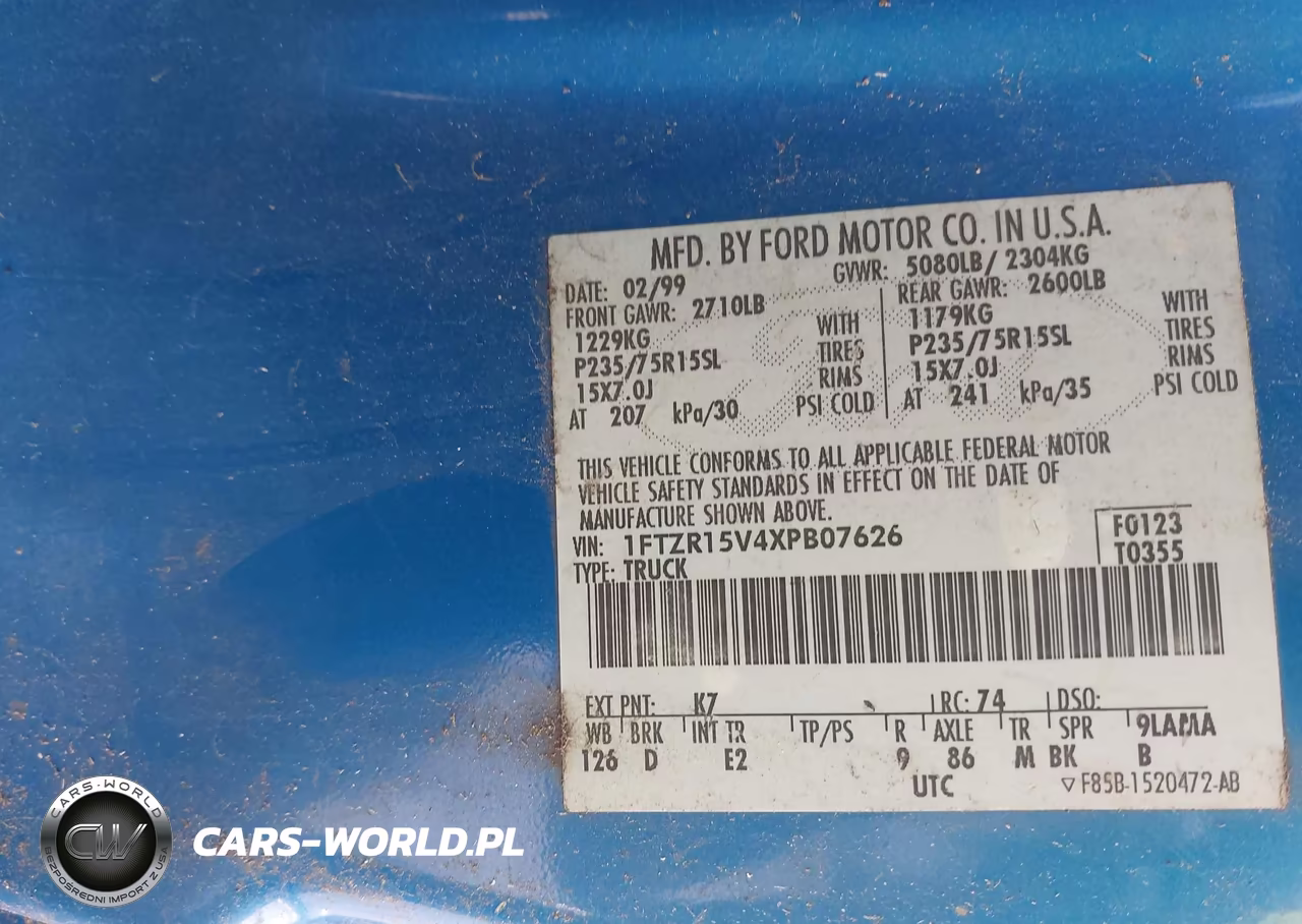 1999 Ford Ranger Xl-Xlt VIN:1FTZR15V4XPB07626 - 9