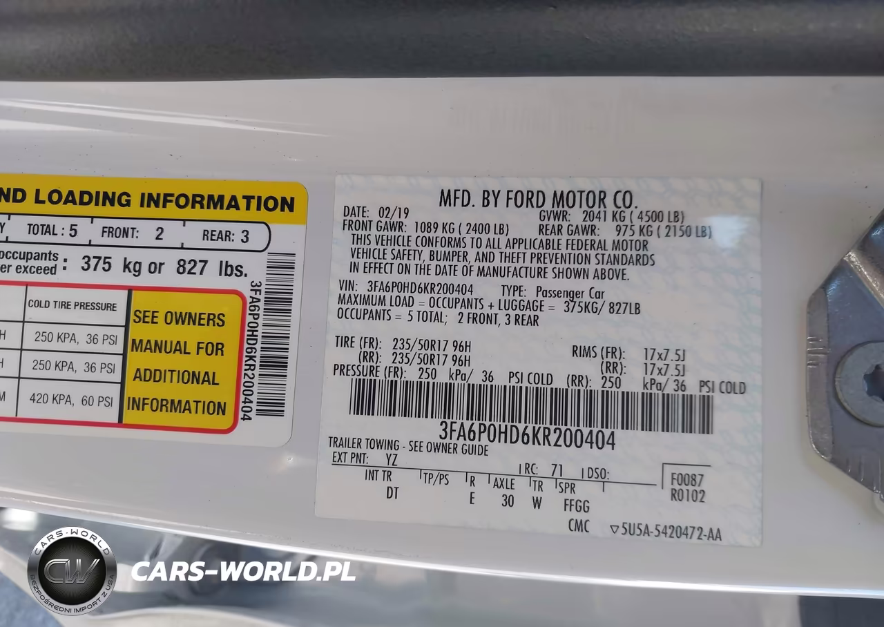 2019 Ford Fusion Se VIN:3FA6P0HD6KR200404 - 9