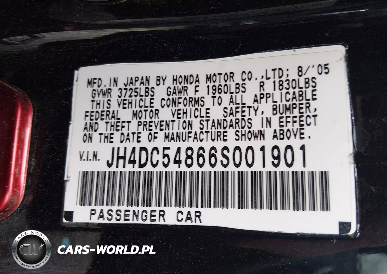 2006 Acura Rsx VIN:JH4DC54866S001901 - 9