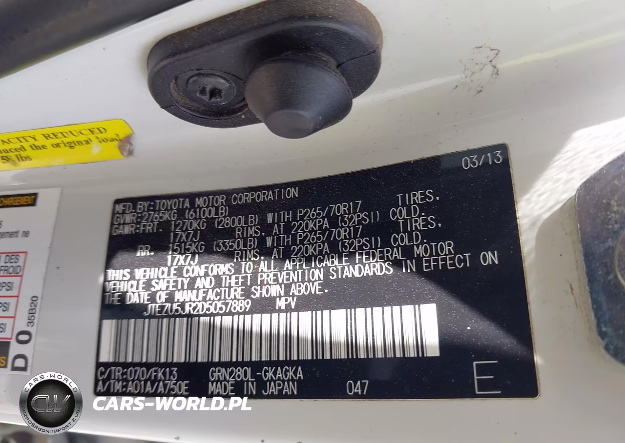 2013 Toyota 4Runner Sr5 VIN:JTEZU5JR2D5057889 - 9