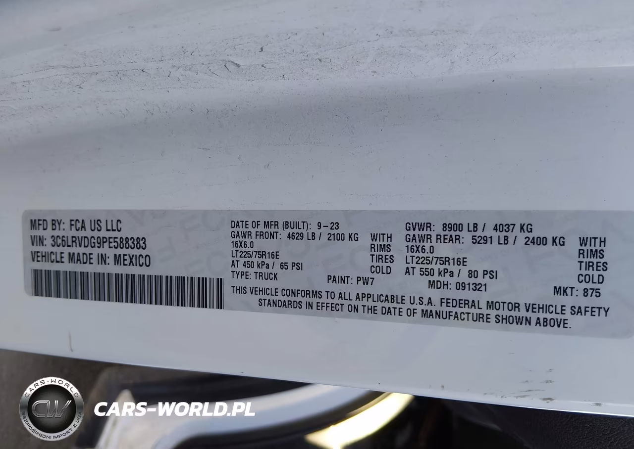 2023 Ram Promaster 2500 High Roof 159 Wb VIN:3C6LRVDG9PE588383 - 9