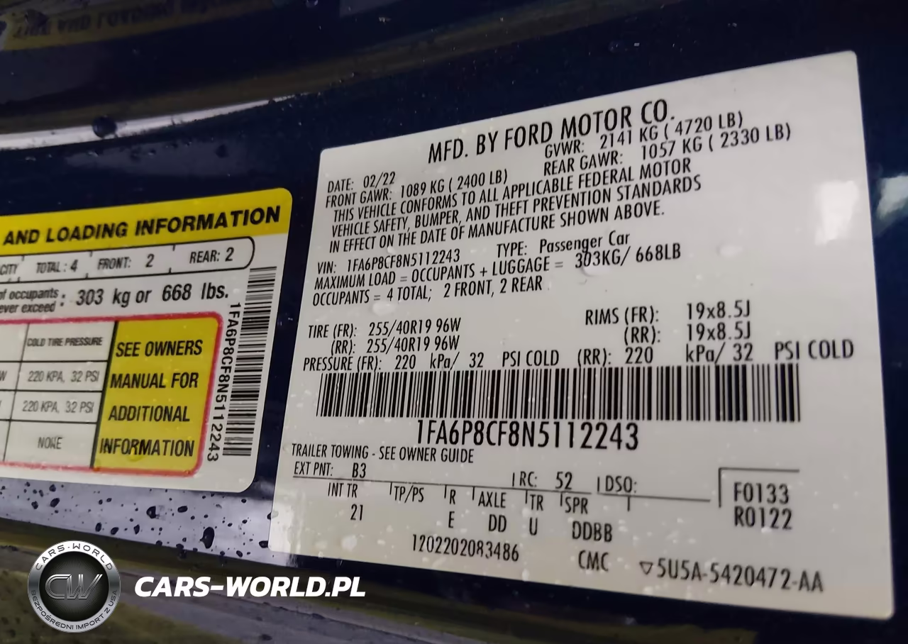 2022 Ford Mustang Gt Fastback VIN:1FA6P8CF8N5112243 - 9
