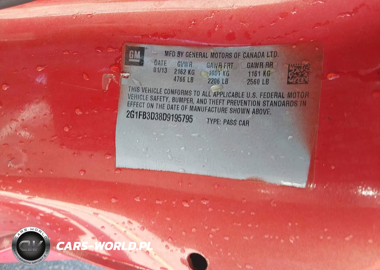 2013 Chevrolet Camaro 1Lt VIN:2G1FB3D38D9195795 - 9