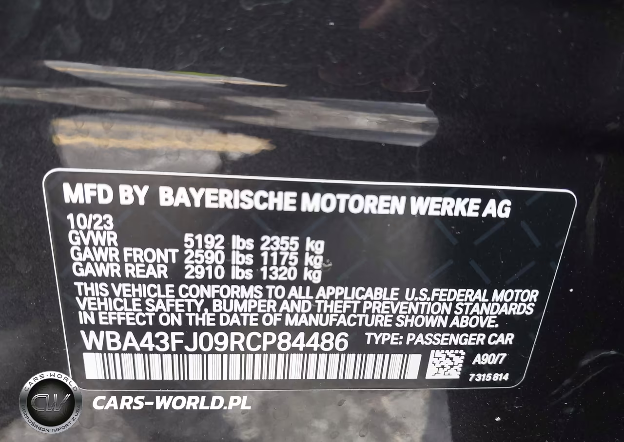 2024 BMW 530I VIN:WBA43FJ09RCP84486 - 9