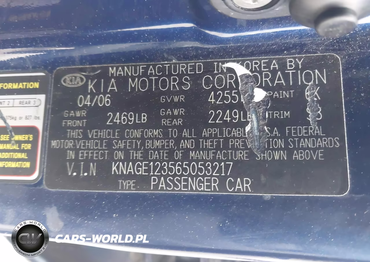 2006 Kia Optima Ex (New)-Lx (New) VIN:KNAGE123565053217 - 9