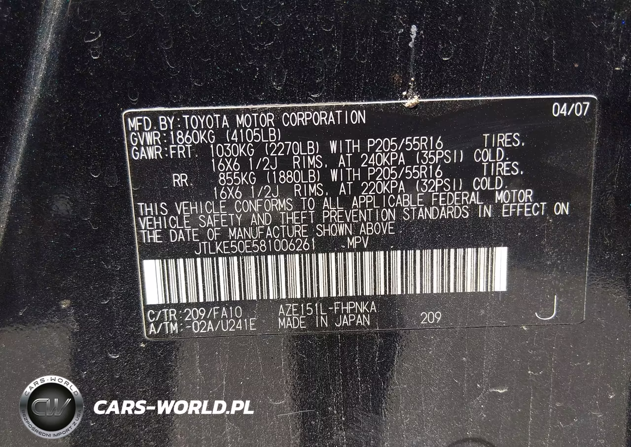2008 Scion Xb VIN:JTLKE50E581006261 - 9