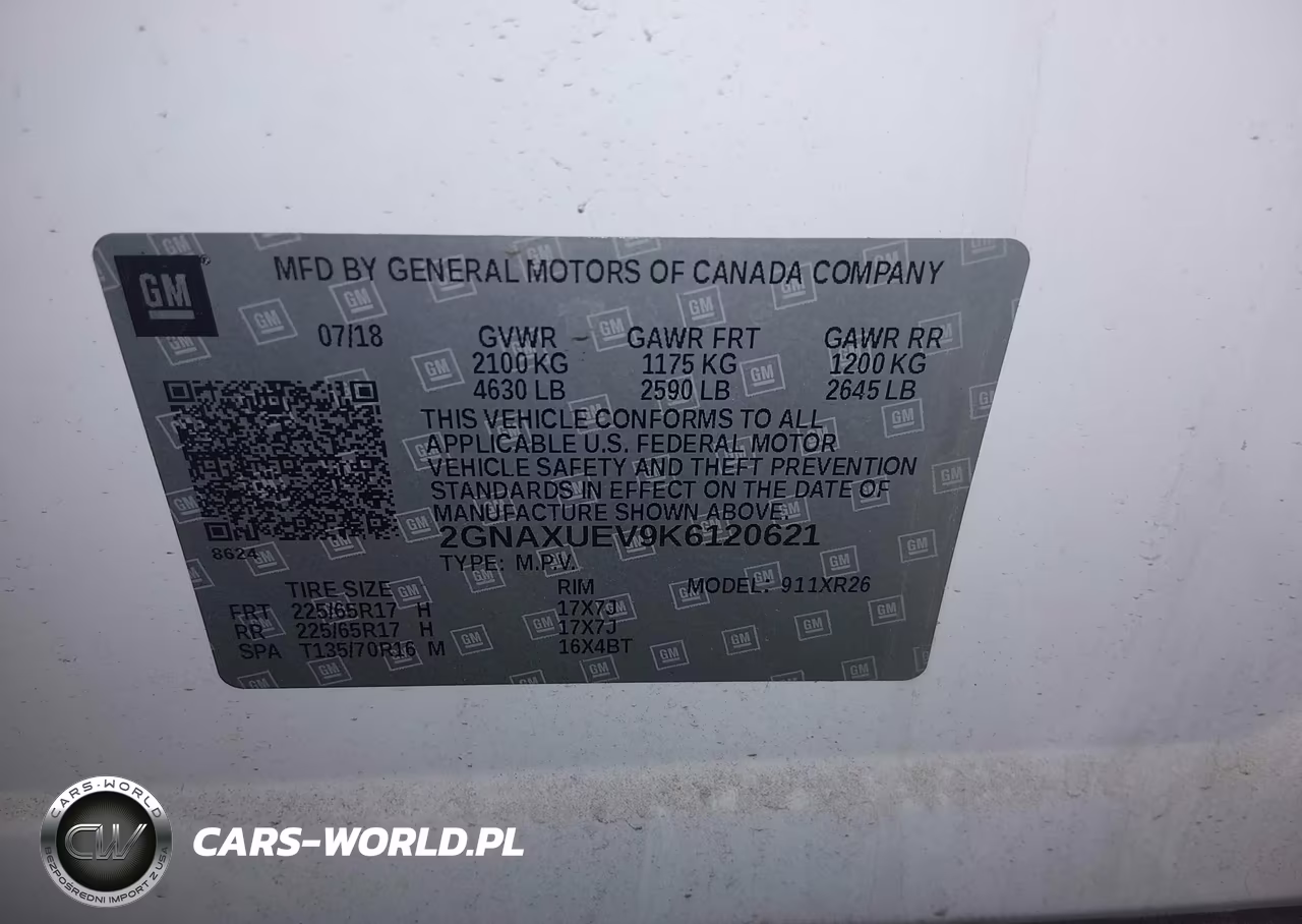 2019 Chevrolet Equinox Lt VIN:2GNAXUEV9K6120621 - 9