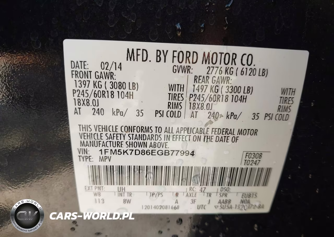 2014 Ford Explorer Xlt VIN:1FM5K7D86EGB77994 - 9