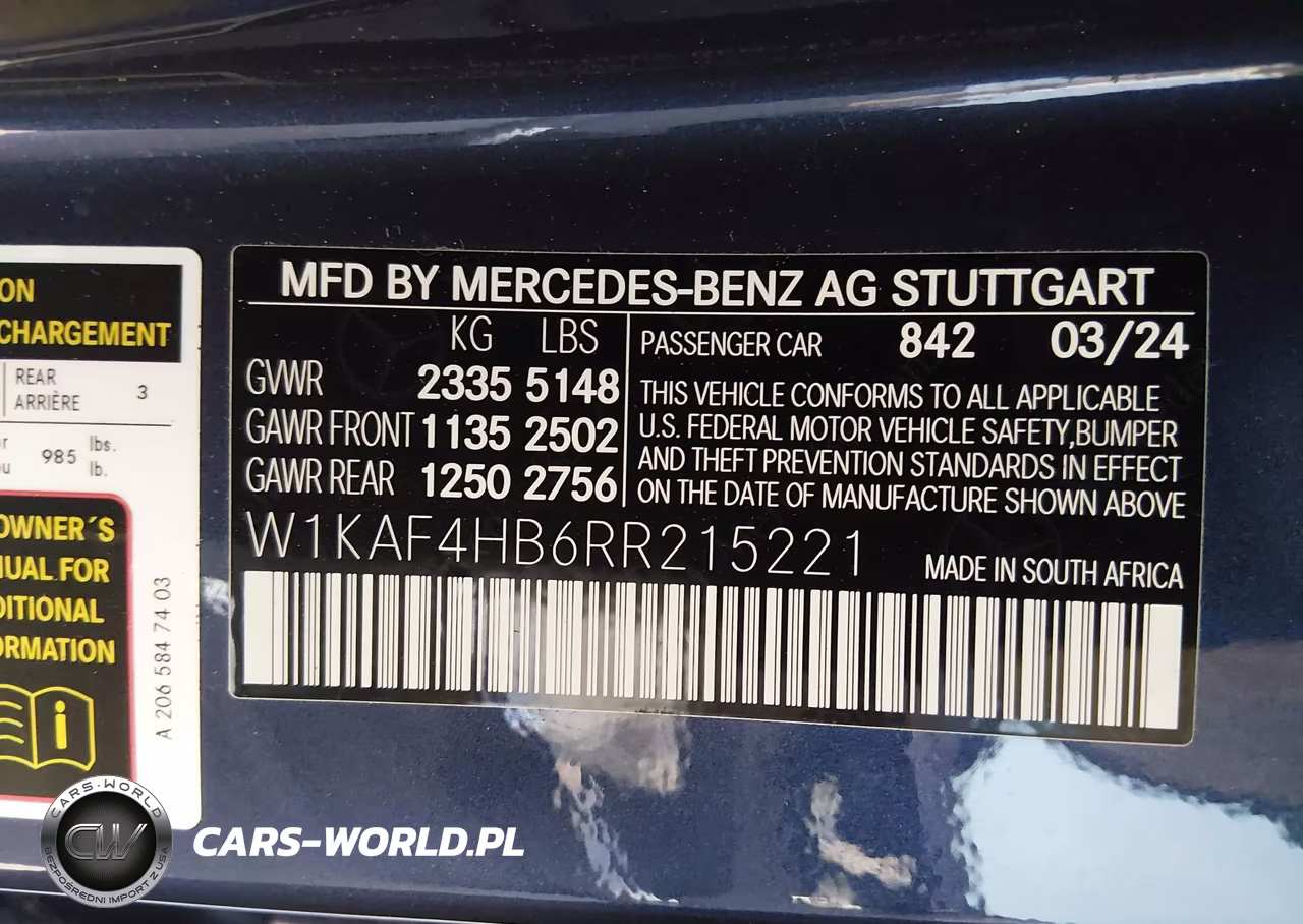 2024 Mercedes-Benz C 300 VIN:W1KAF4HB6RR215221 - 9