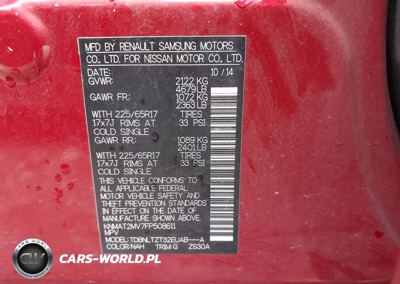 2015 Nissan Rogue Sv VIN:KNMAT2MV7FP508611 - 9