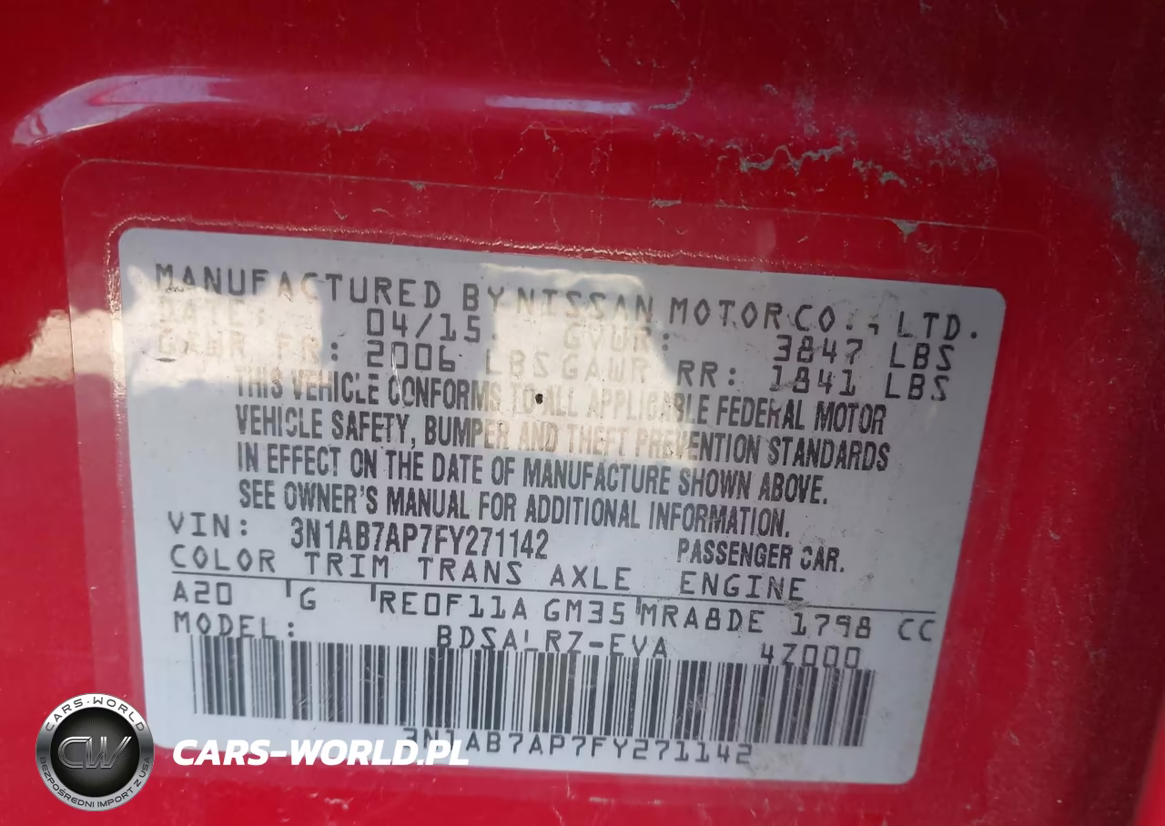 2015 Nissan Sentra Sr VIN:3N1AB7AP7FY271142 - 9