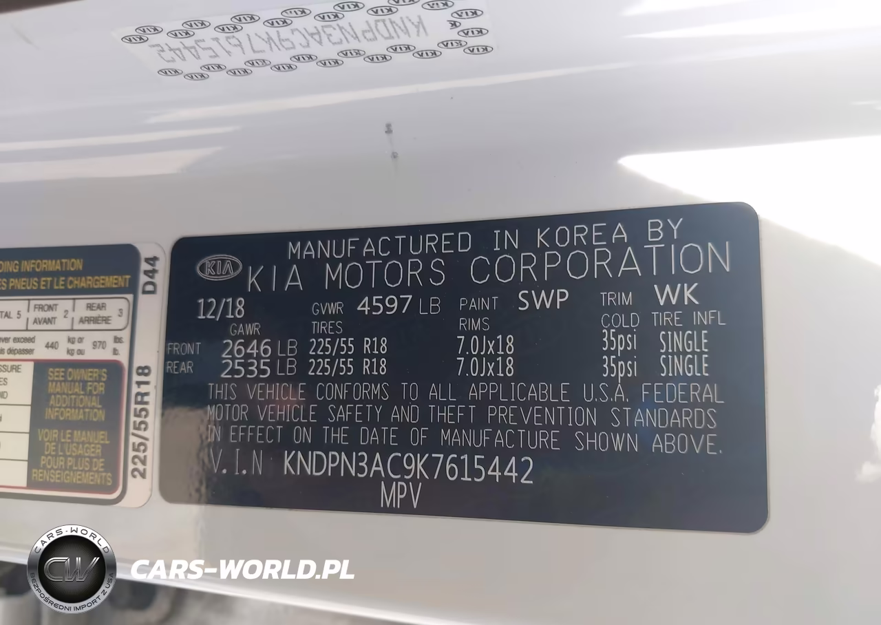 2019 Kia Sportage Ex VIN:KNDPN3AC9K7615442 - 9