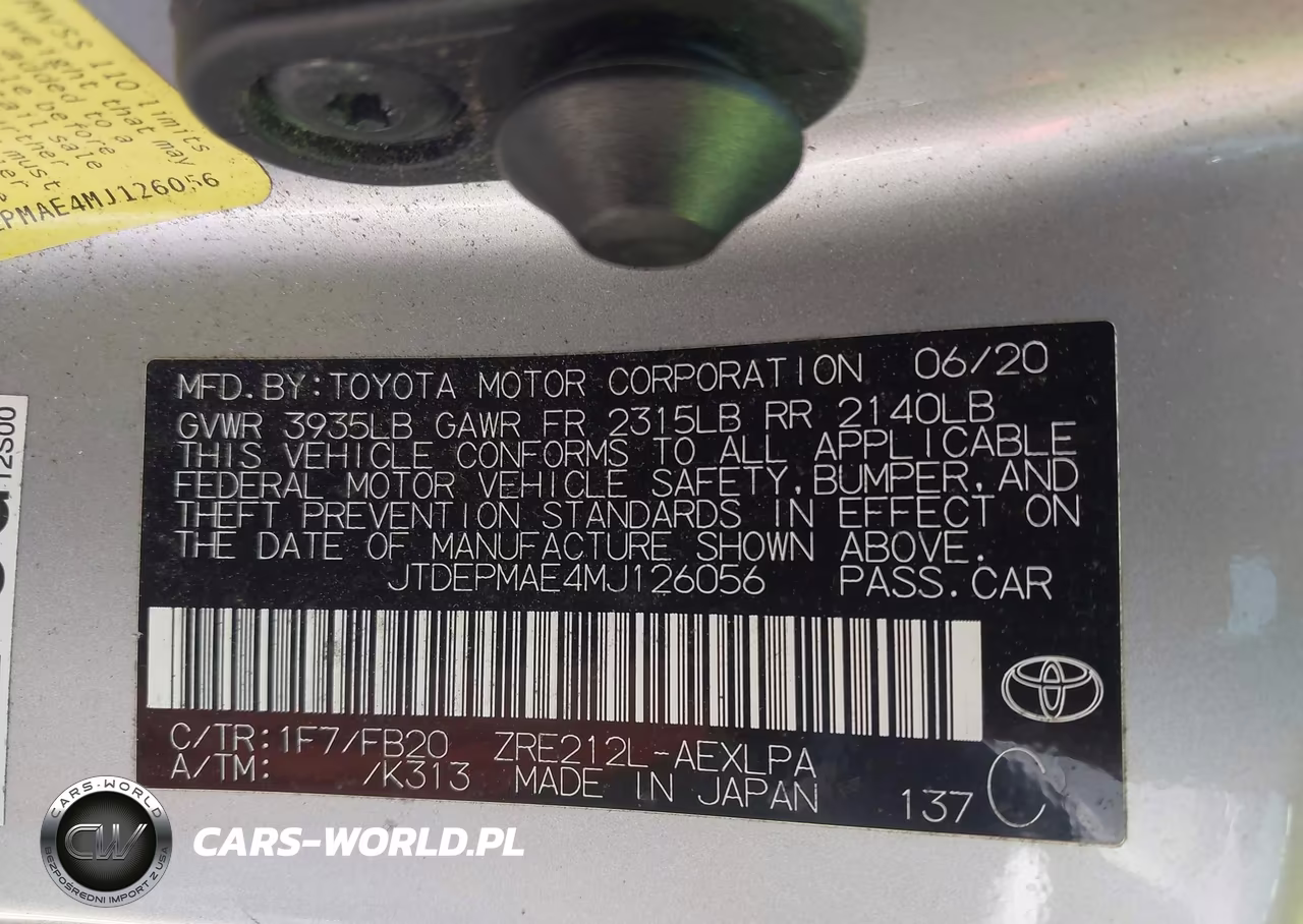 2021 Toyota Corolla Le VIN:JTDEPMAE4MJ126056 - 9
