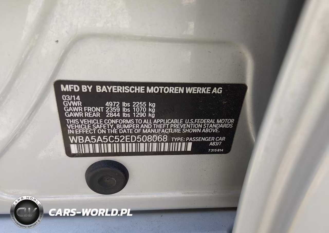 2014 BMW 528I VIN:WBA5A5C52ED508068 - 9
