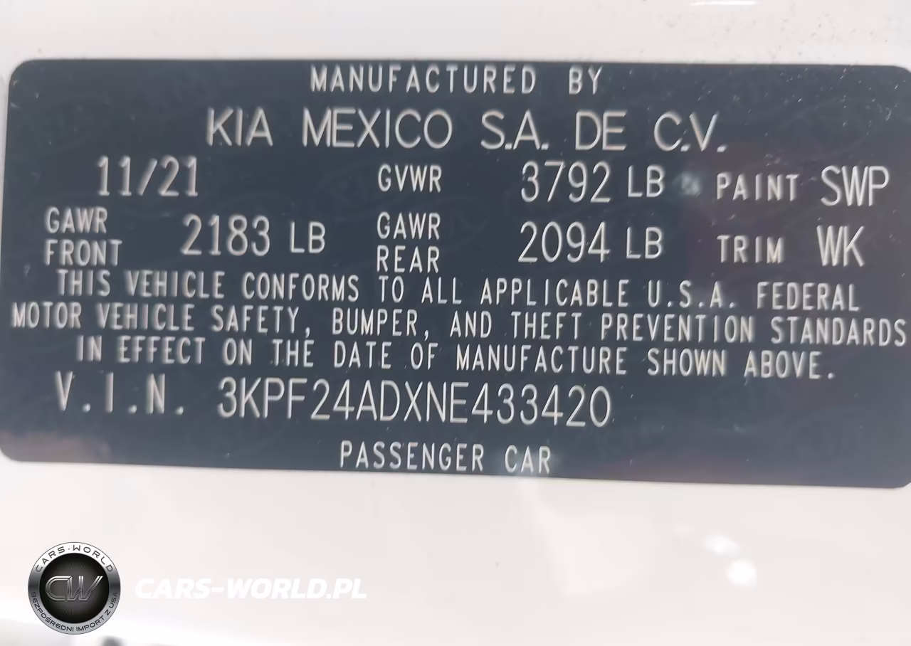2022 Kia Forte Lxs VIN:3KPF24ADXNE433420 - 9