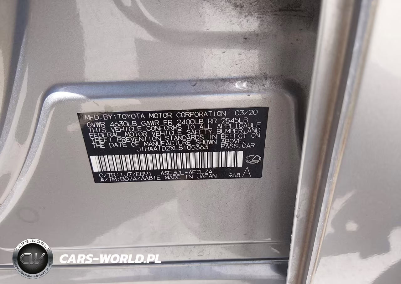 2020 Lexus Is 300 VIN:JTHAA1D2XL5105363 - 9
