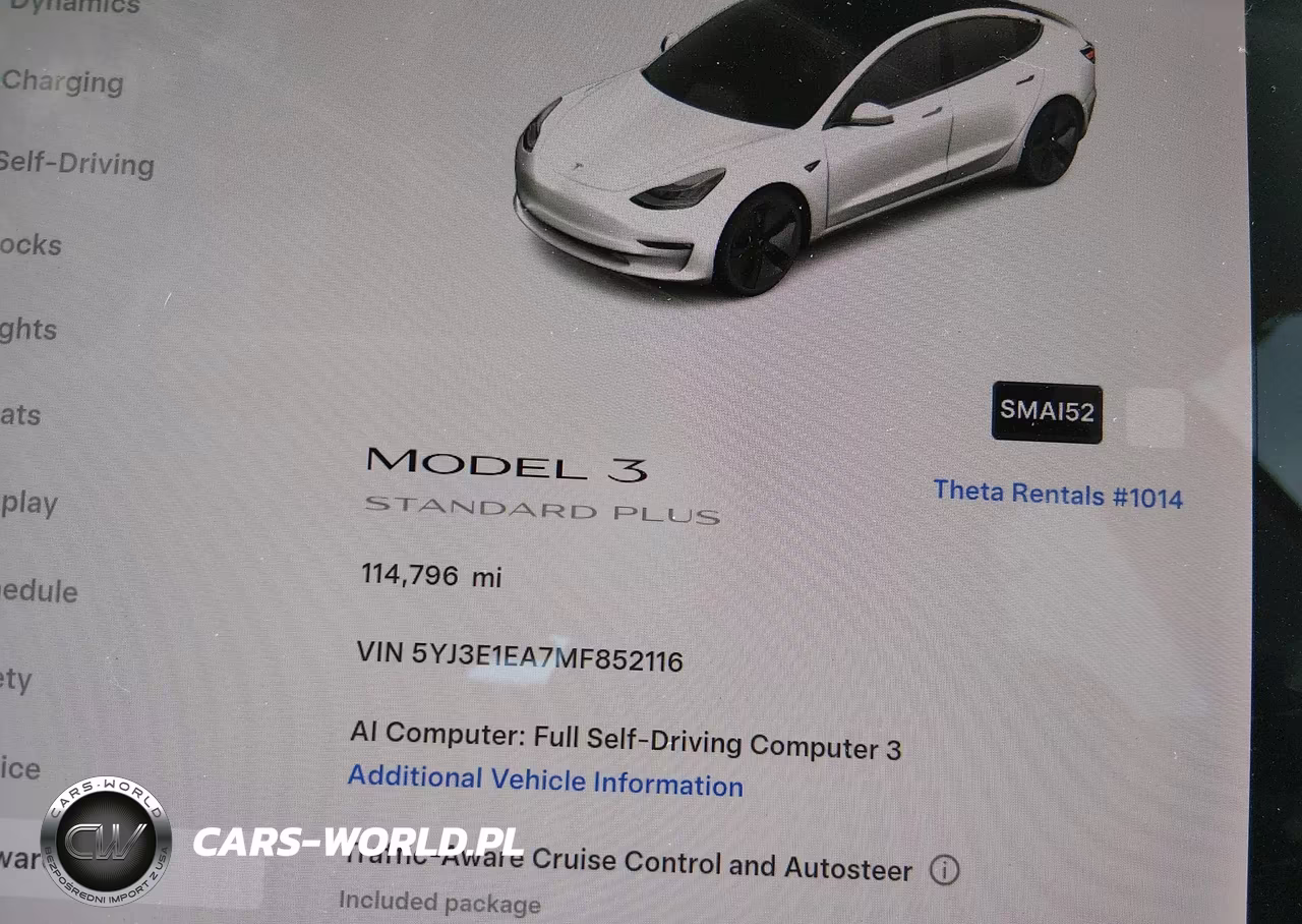 2021 Tesla Model 3 Standard Range Plus Rear-Wheel Drive VIN:5YJ3E1EA7MF852116 - 7
