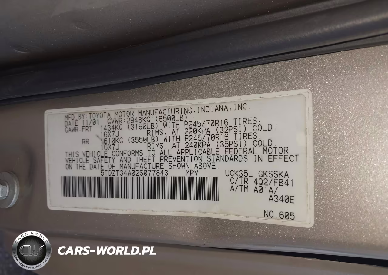 2002 Toyota Sequoia Sr5 V8 VIN:5TDZT34A02S077843 - 9