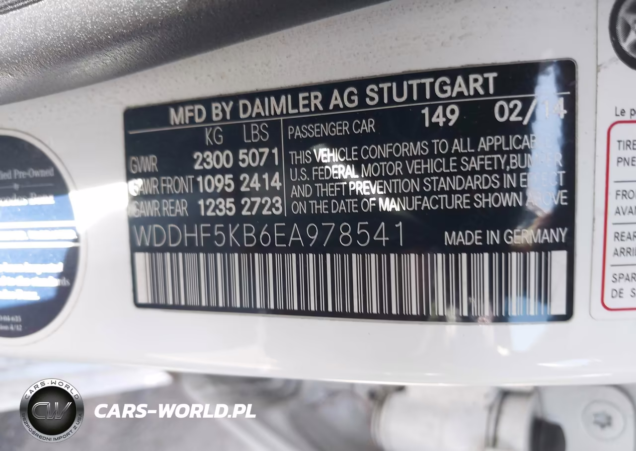 2014 Mercedes-Benz E 350 VIN:WDDHF5KB6EA978541 - 9