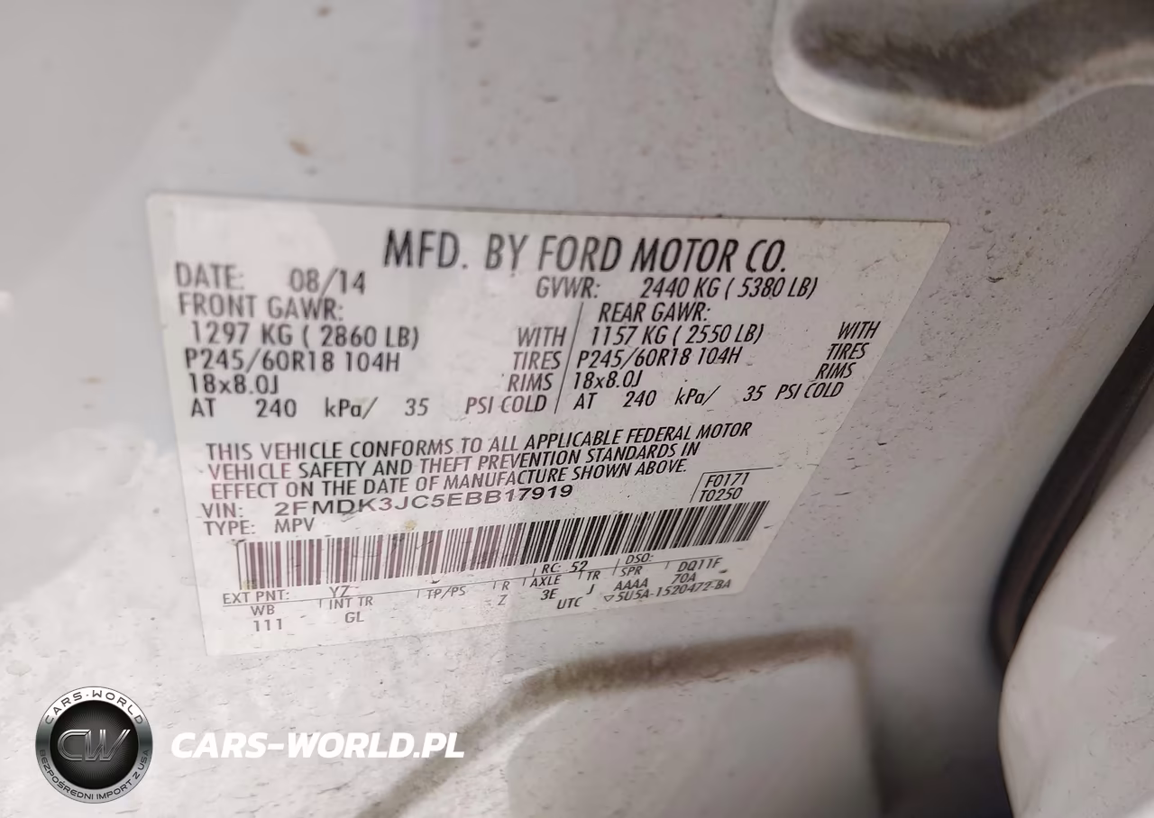 2014 Ford Edge Sel VIN:2FMDK3JC5EBB17919 - 9