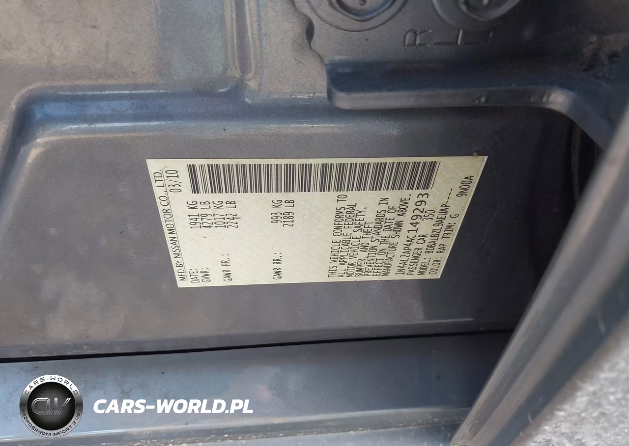 2010 Nissan Altima 2.5 S VIN:1N4AL2AP4AC149293 - 9