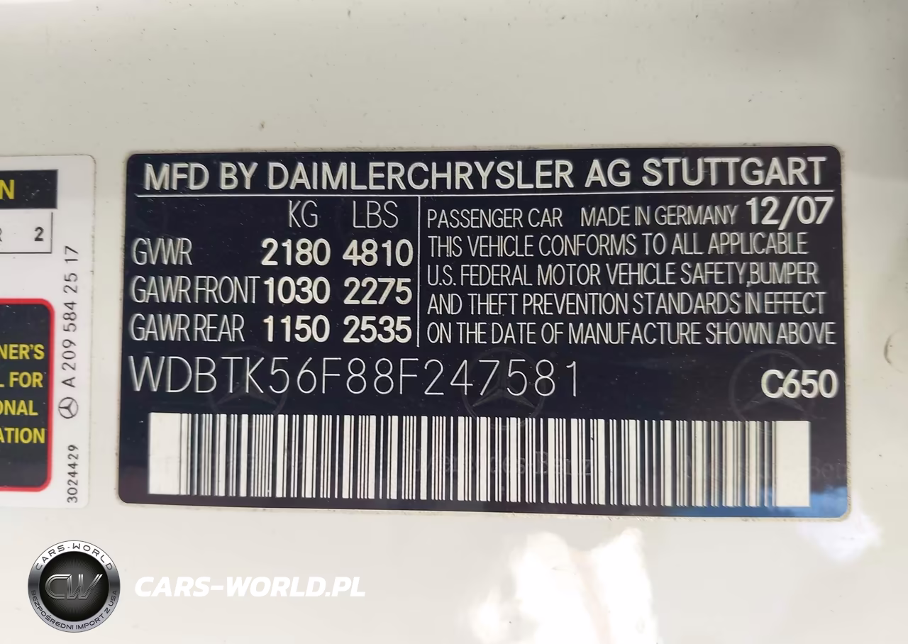 2008 Mercedes-Benz Clk 350 VIN:WDBTK56F88F247581 - 9