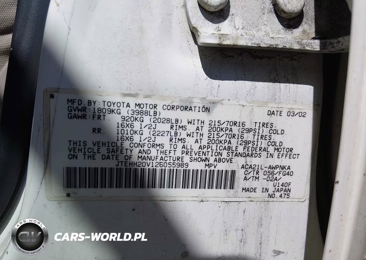 2002 Toyota Rav4 VIN:JTEHH20V126055989 - 9