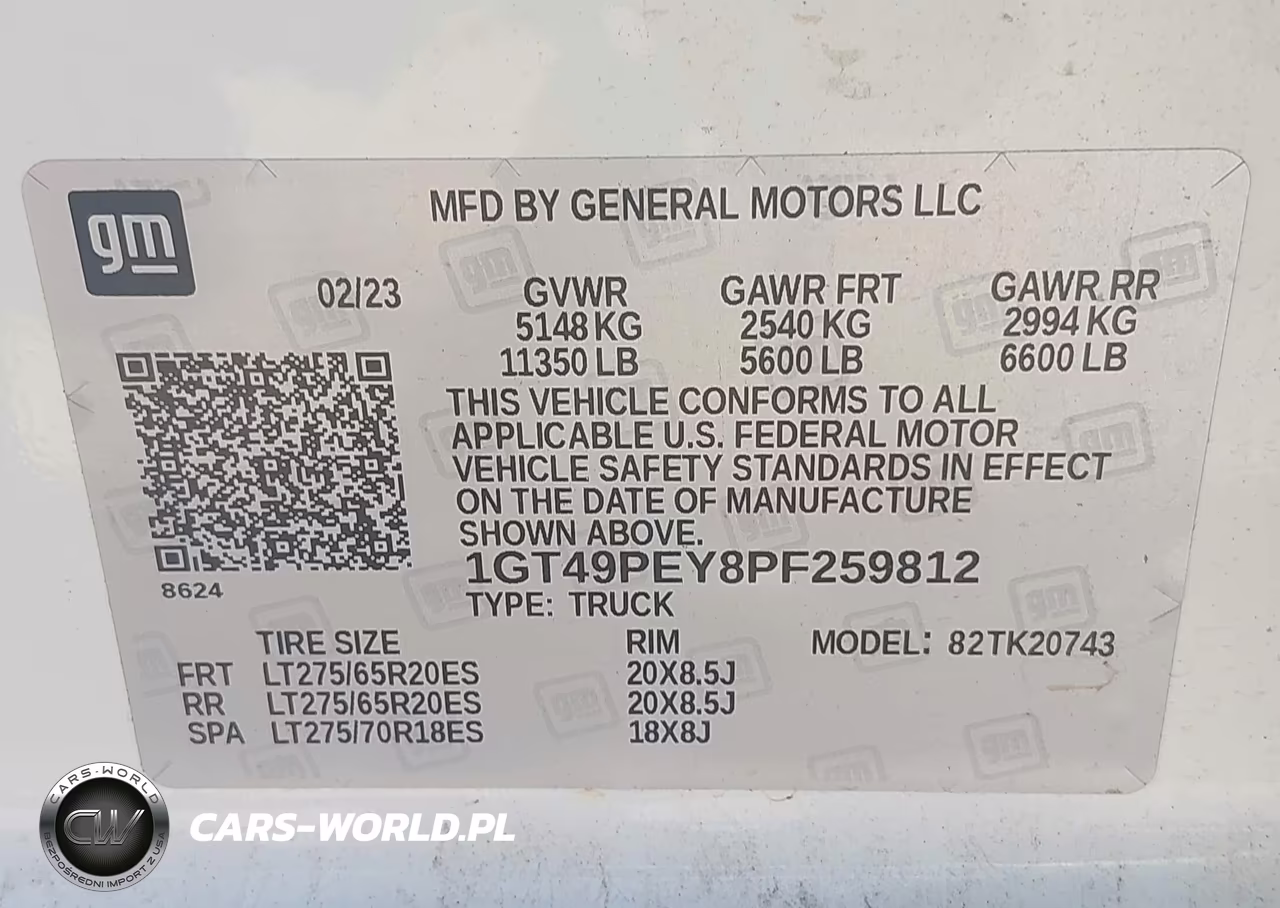 2023 GMC Sierra 2500Hd 4Wd Standard Bed At4 VIN:1GT49PEY8PF259812 - 8