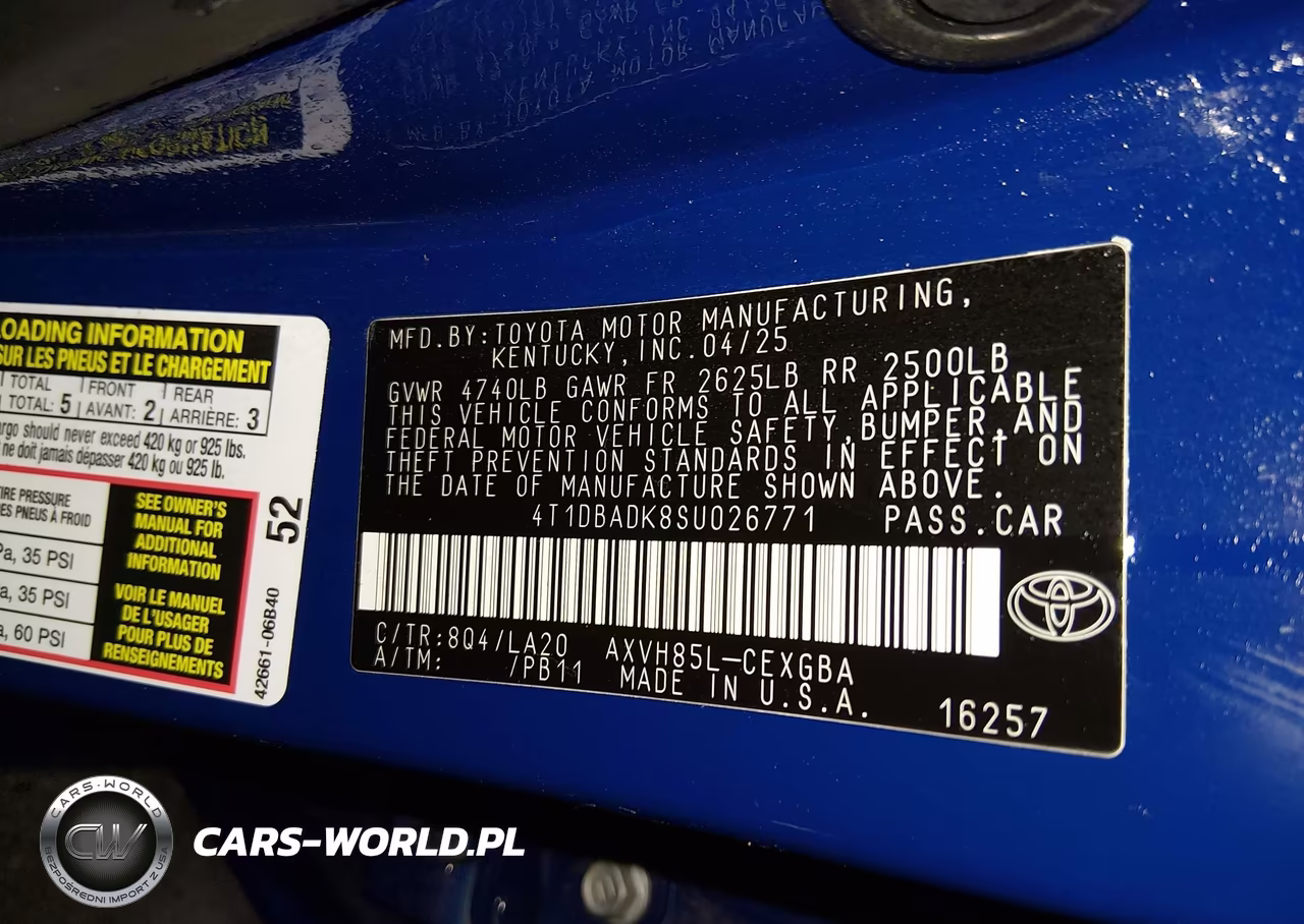 2025 Toyota Camry Xle VIN:4T1DBADK8SU026771 - 9