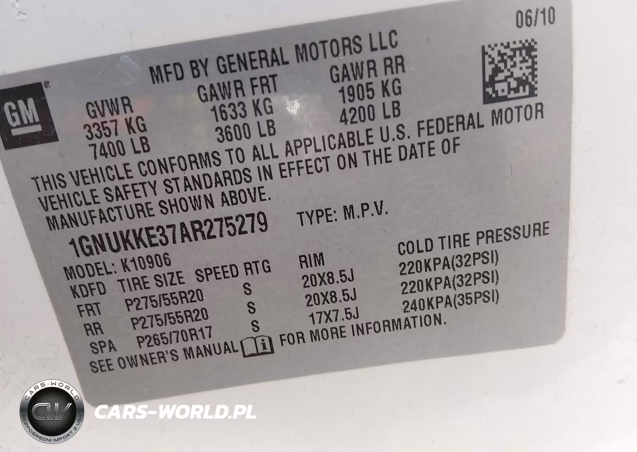 2010 Chevrolet Suburban 1500 Ltz VIN:1GNUKKE37AR275279 - 9