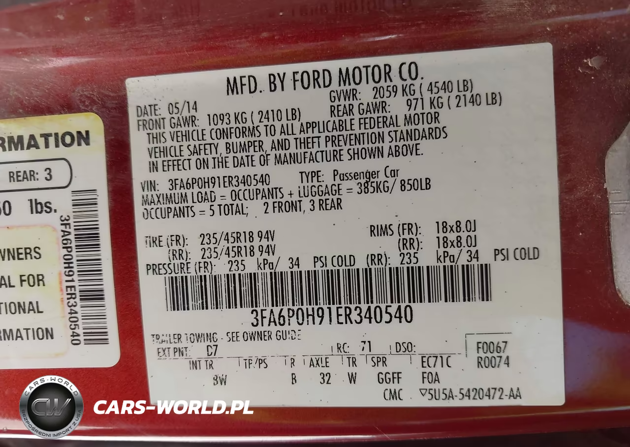2014 Ford Fusion Se VIN:3FA6P0H91ER340540 - 9