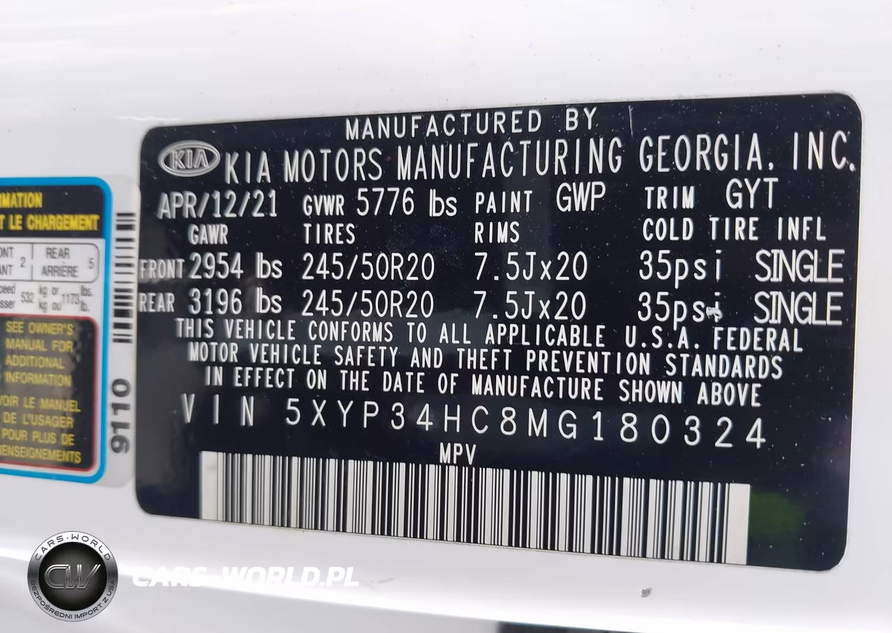 2021 Kia Telluride Ex VIN:5XYP34HC8MG180324 - 9