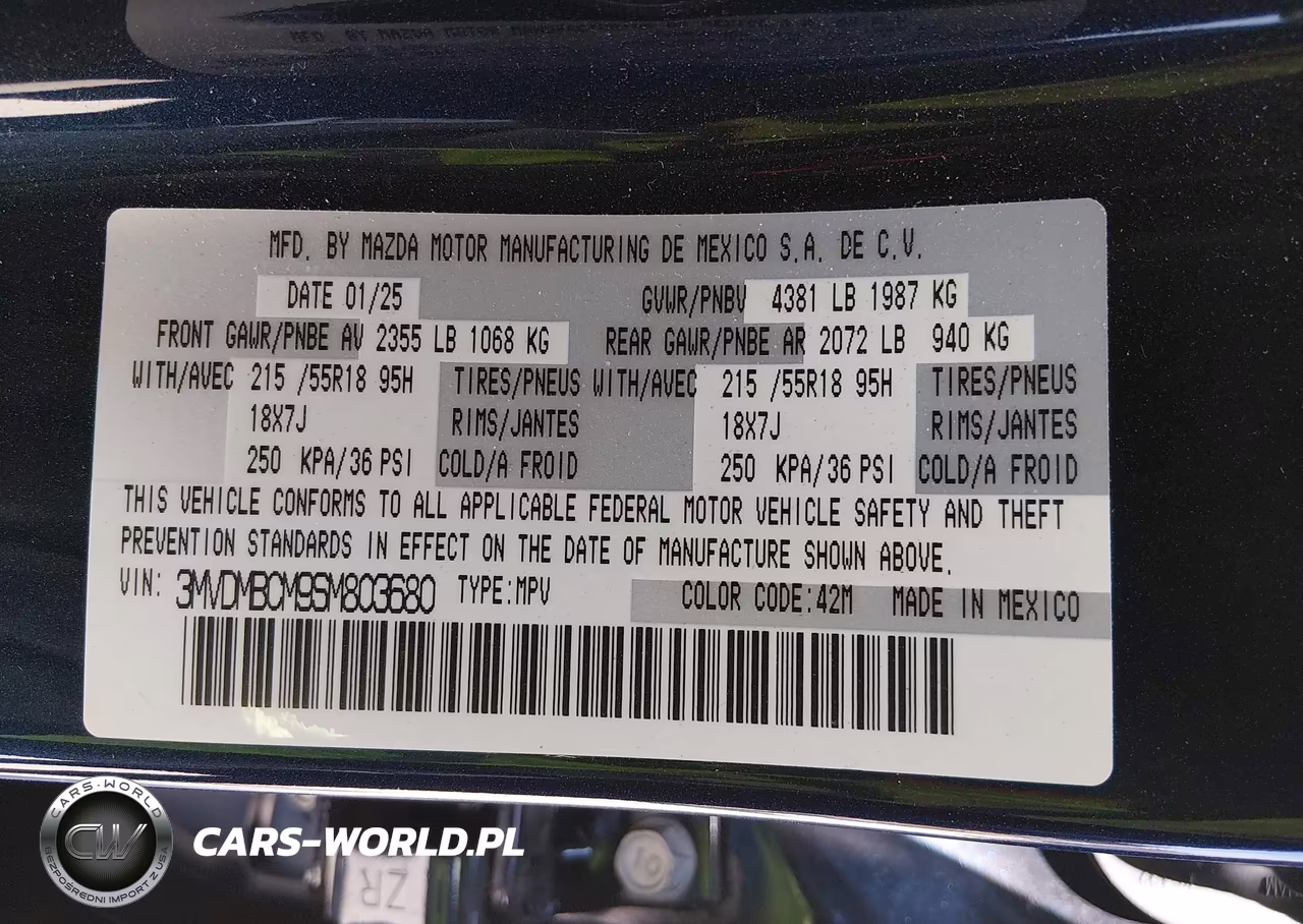 2025 Mazda Cx-30 2.5 S Preferred Package VIN:3MVDMBCM9SM803680 - 9