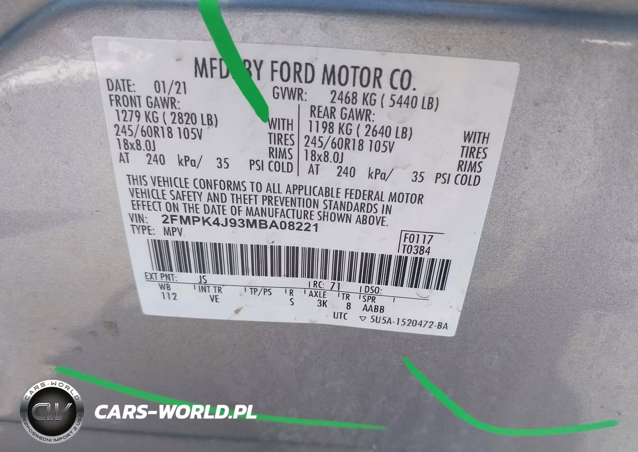 2021 Ford Edge Sel VIN:2FMPK4J93MBA08221 - 9