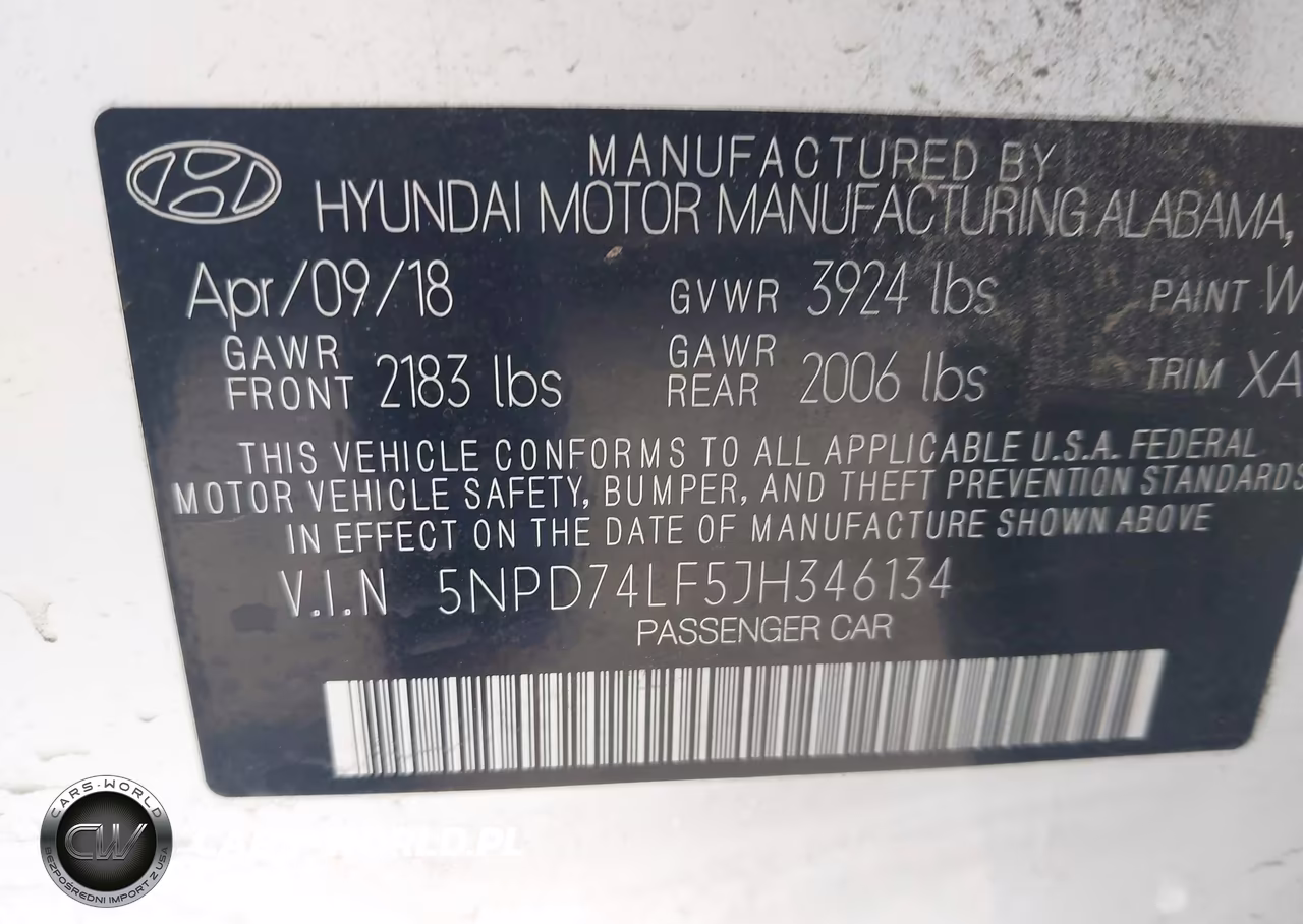 2018 Hyundai Elantra Se VIN:5NPD74LF5JH346134 - 9