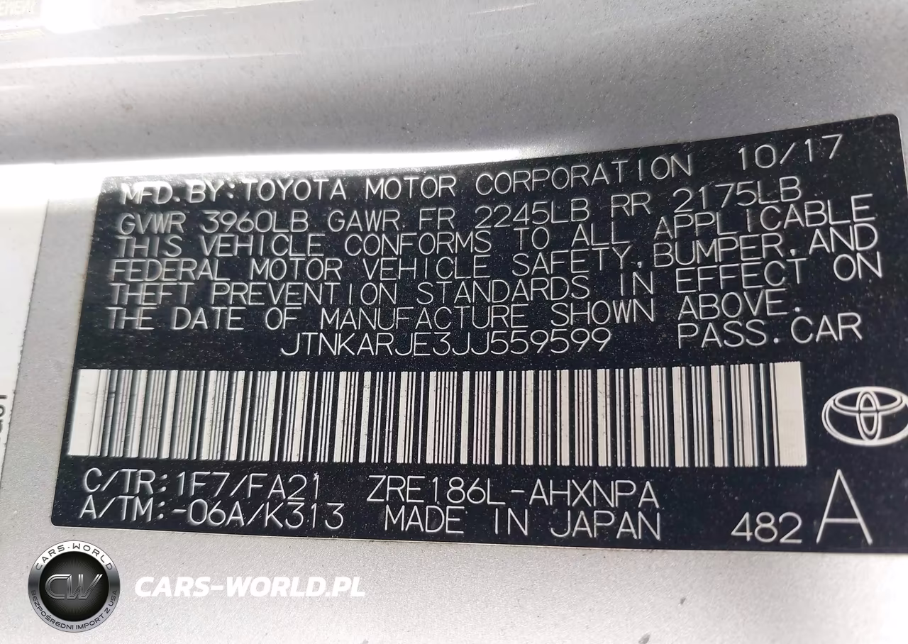 2018 Toyota Corolla Im VIN:JTNKARJE3JJ559599 - 9