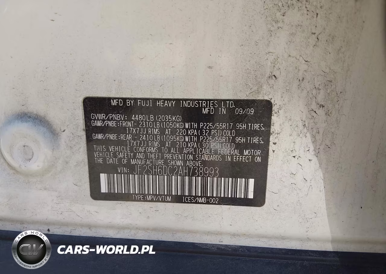 2010 Subaru Forester 2.5X Limited VIN:JF2SH6DC2AH738993 - 9