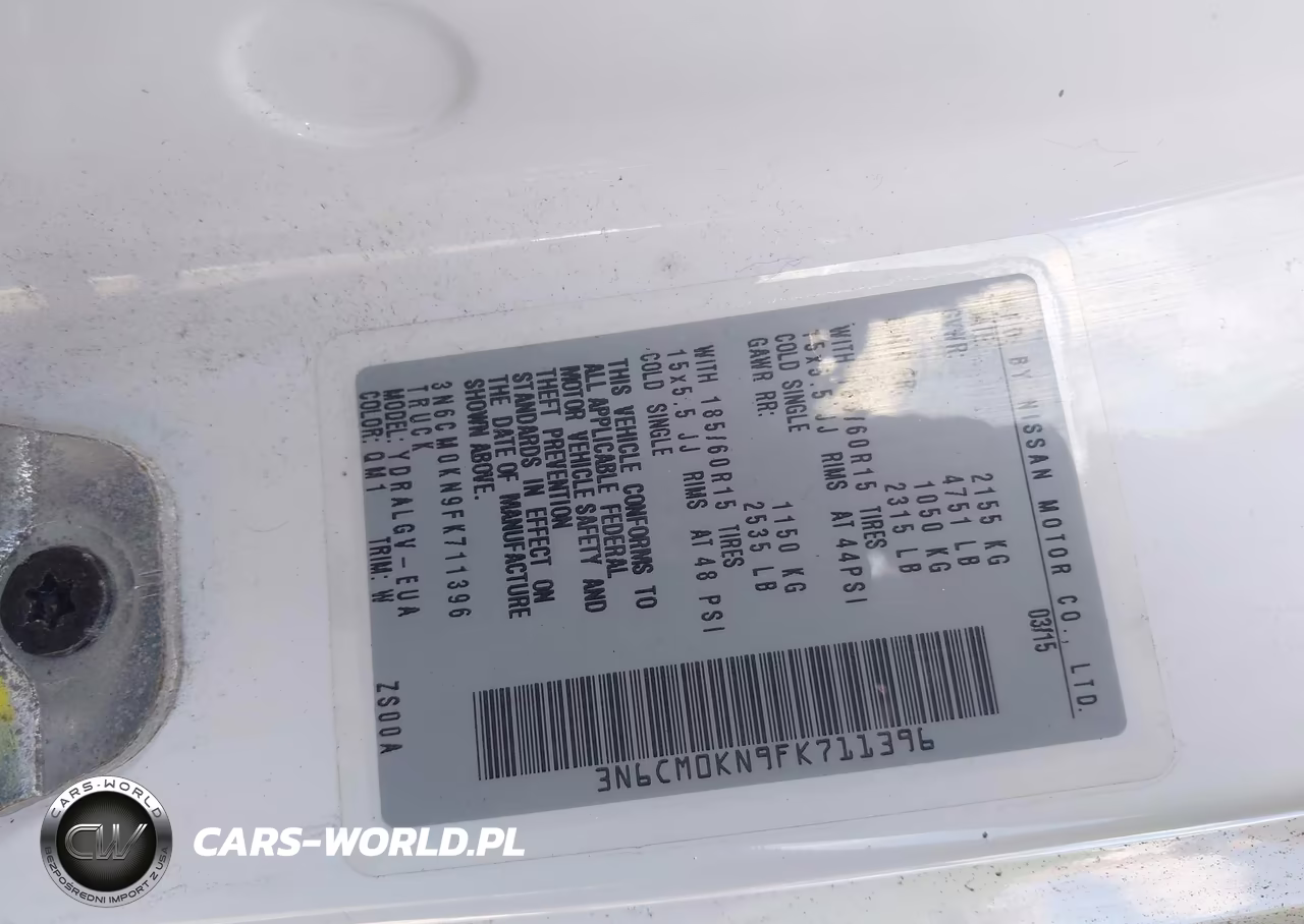 2015 Nissan Nv200 Sv VIN:3N6CM0KN9FK711396 - 9