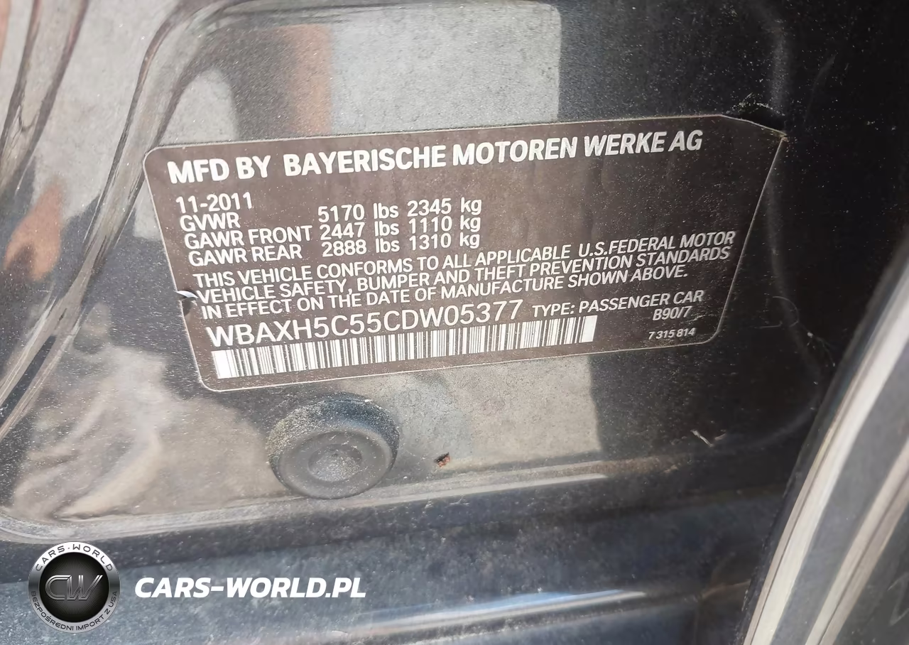 2012 BMW 528I xDrive VIN:WBAXH5C55CDW05377 - 9