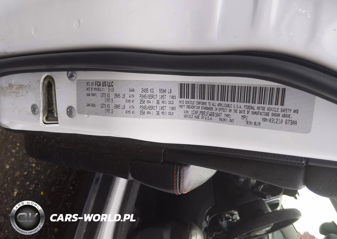 2015 Jeep Cherokee Trailhawk VIN:1C4PJMBS1FW681647 - 9