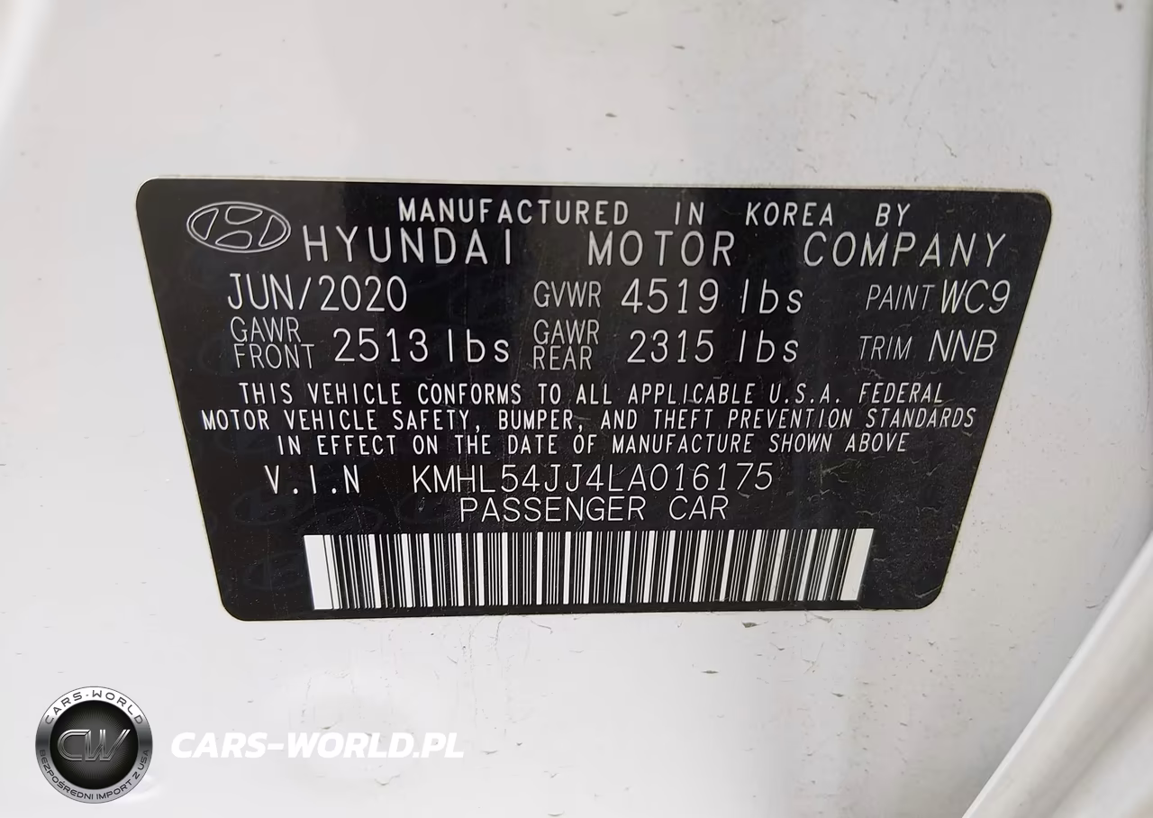 2020 Hyundai Sonata Hybrid Limited VIN:KMHL54JJ4LA016175 - 9