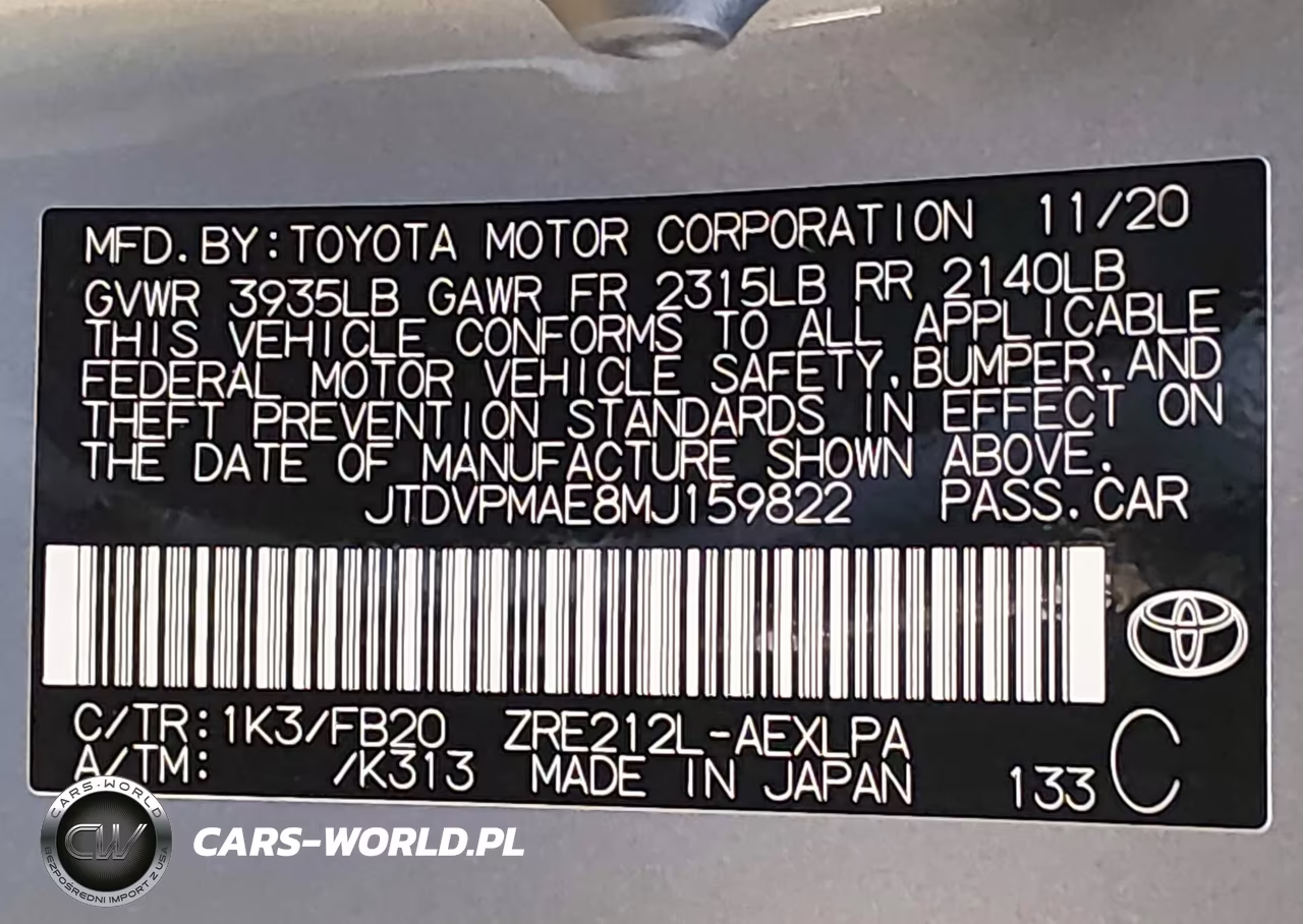 2021 Toyota Corolla Le VIN:JTDVPMAE8MJ159822 - 9