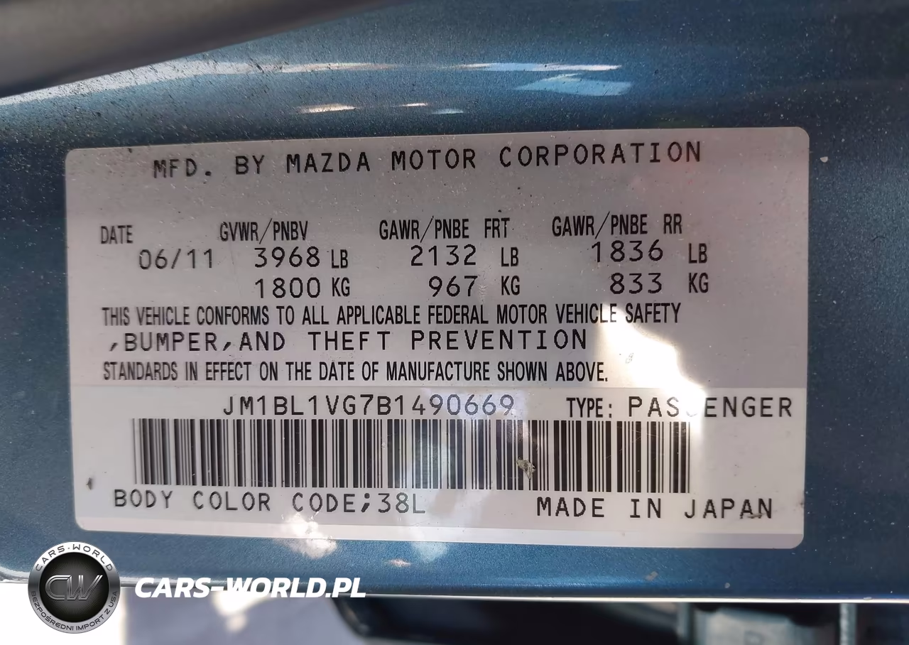 2011 Mazda Mazda3 I Touring VIN:JM1BL1VG7B1490669 - 9