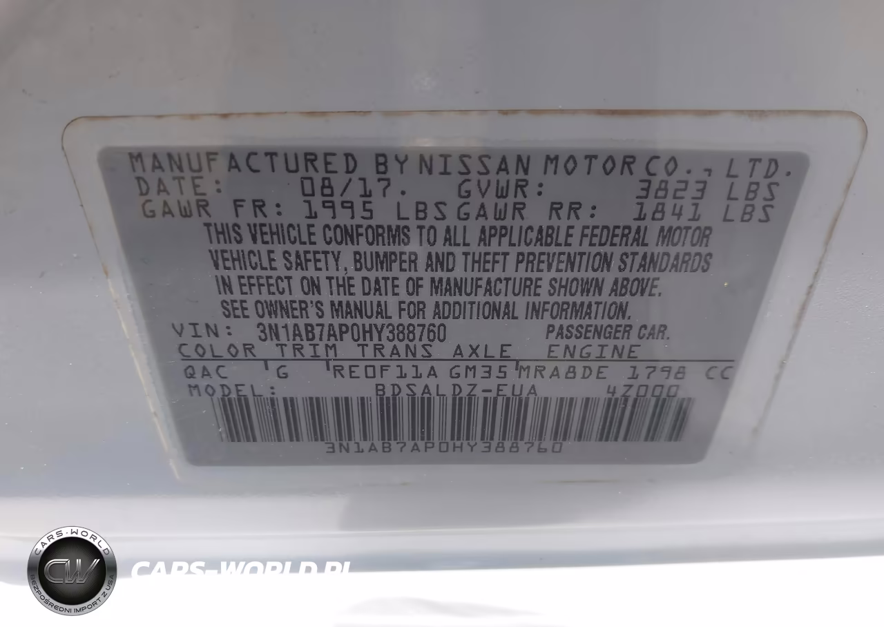 2017 Nissan Sentra Sv VIN:3N1AB7AP0HY388760 - 9