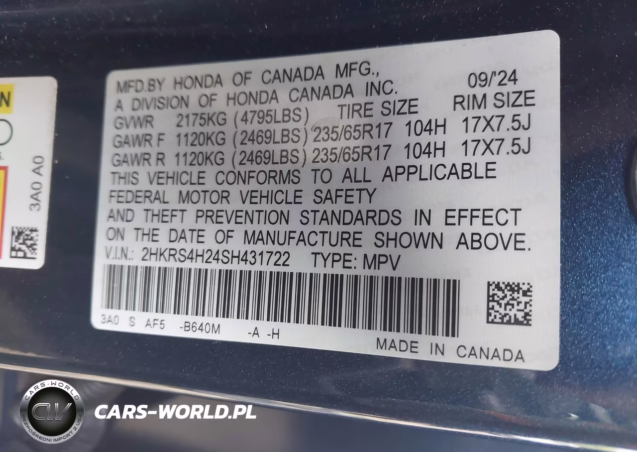 2025 Honda Cr-V Lx Awd VIN:2HKRS4H24SH431722 - 9