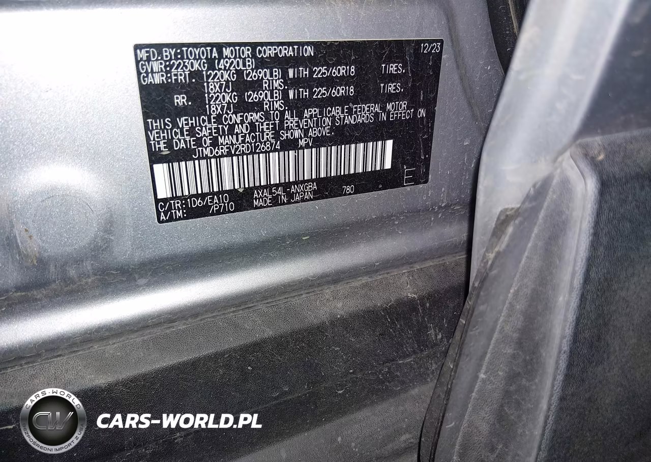 2024 Toyota Rav4 Hybrid Limited VIN:JTMD6RFV2RD126874 - 9