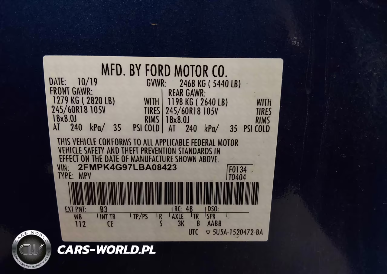 2020 Ford Edge Se VIN:2FMPK4G97LBA08423 - 9