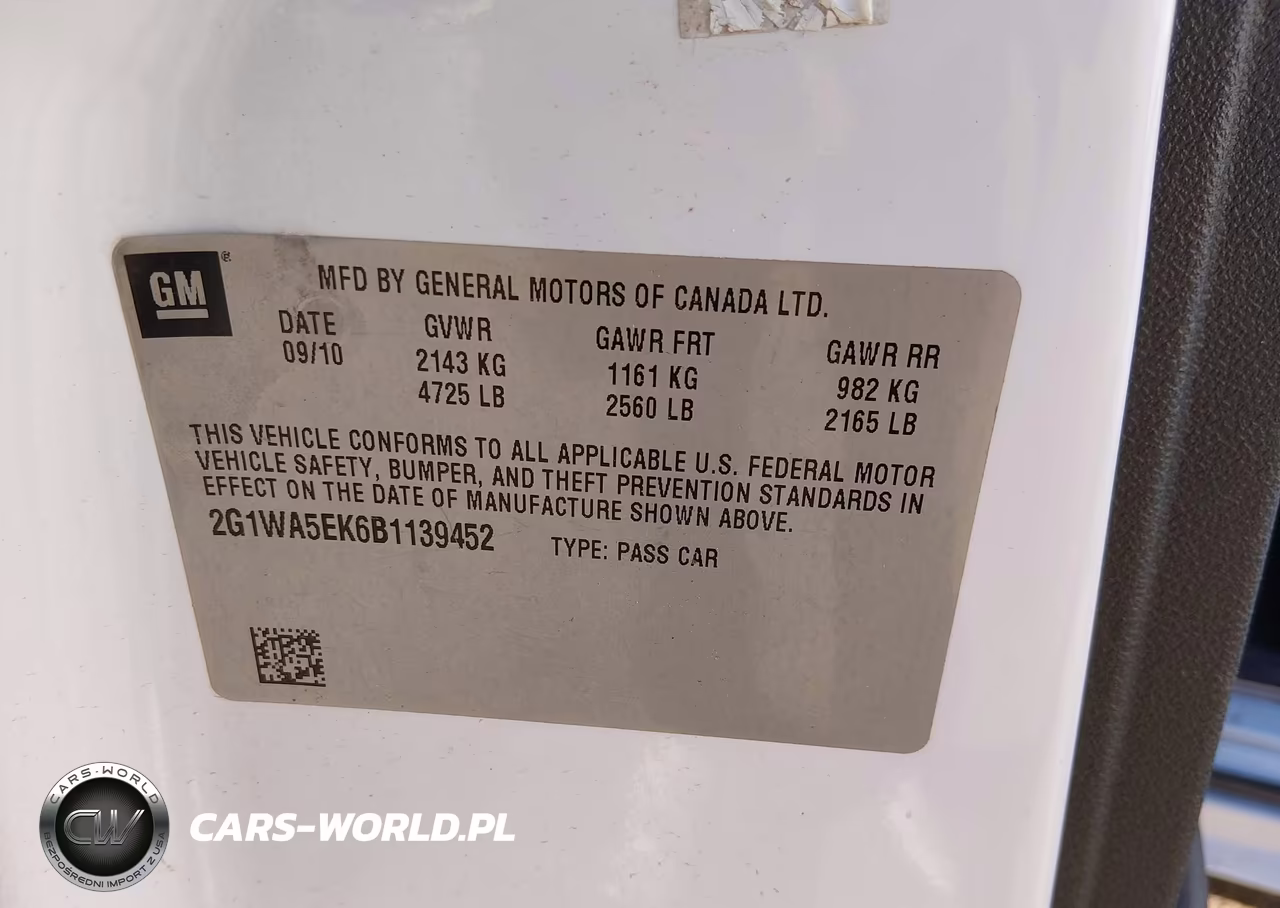 2011 Chevrolet Impala Ls VIN:2G1WA5EK6B1139452 - 9